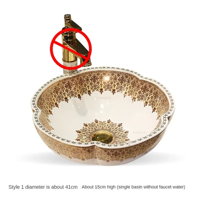 Ręcznie malowana ceramiczna miska WC | Okrągła | 9L