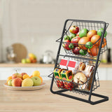 StackEase Podwójny Metalowy Kosz na Owoce