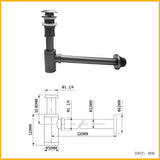 AquaStop Luxe Miedziana Bezwonna Syfon & Odpływ Pop-Up
