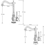 Retro Kran Kuchenny – Antyczny Brąz | Pojedyncza Gałka | Ciepła i Zimna Woda