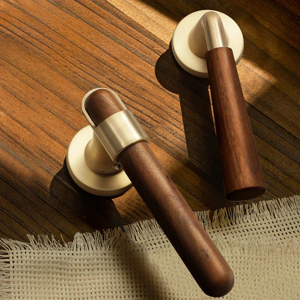 Walnoir Retro Drewniany Zamek do Drzwi