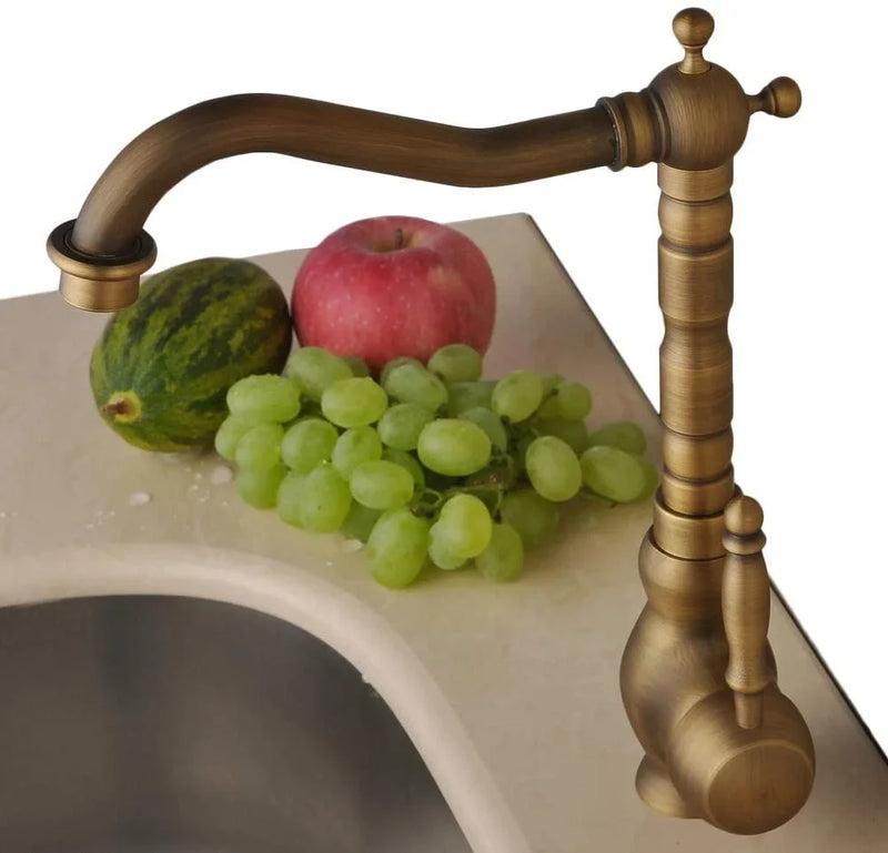 BronzoClassica Antyczna Mosiądzowa Bateria Kuchenna