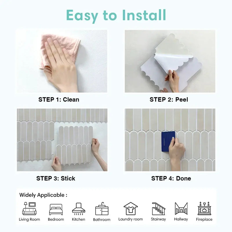 Samoprzylepne Płytki Ścienne 3D – PVC | Matowe | Odporne na Wodę i Pleśń | 30 x 30 cm