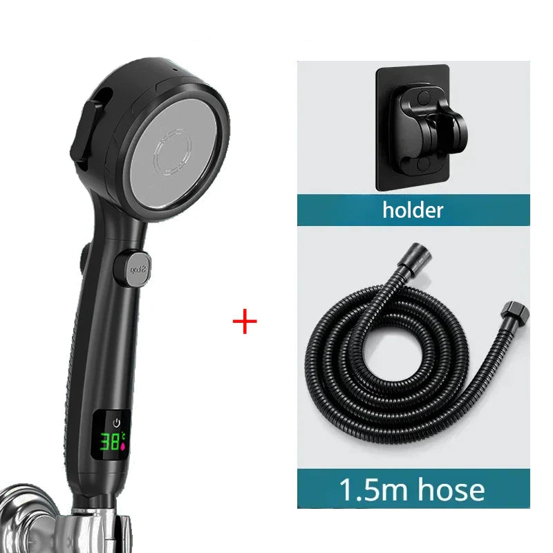 LED Prysznic z Cyfrowym Wyświetlaczem Temperatury | Wysokie Ciśnienie & Oszczędzanie Wody