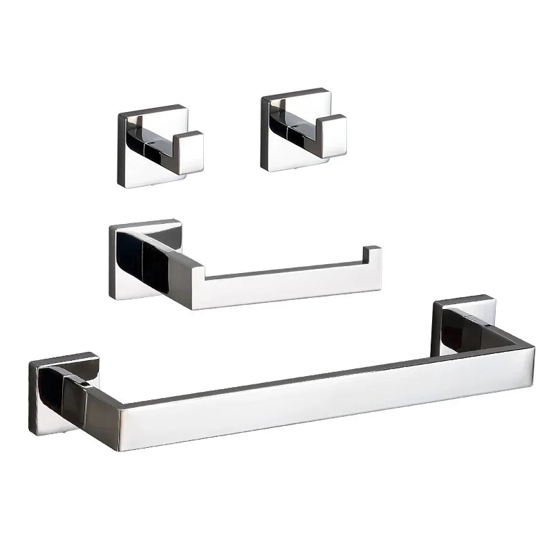 Zestaw łazienkowy | Stal nierdzewna | Jasny Srebrny – Trwały i Odporny na Korozję