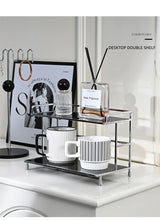 MetaRack Podwójna Półka Metalowy Regał do Przechowywania