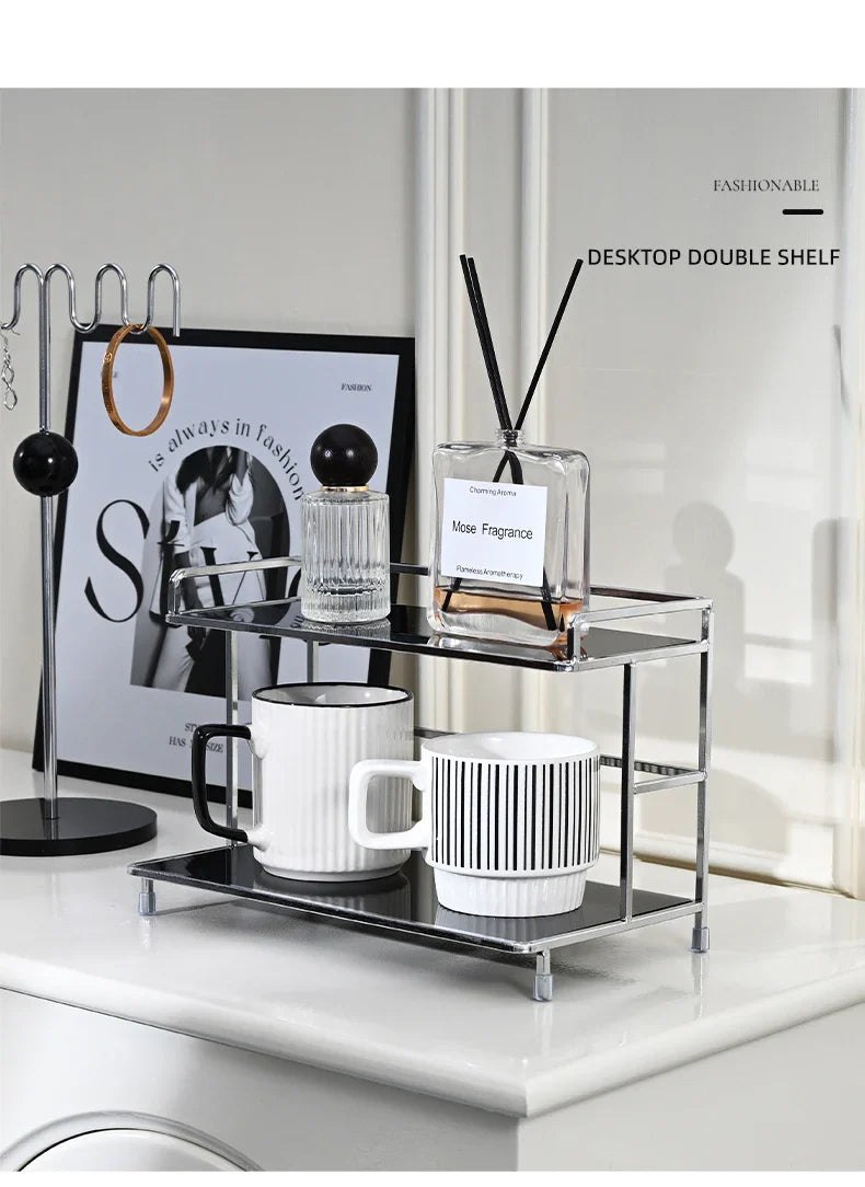 MetaRack Podwójna Półka Metalowy Regał do Przechowywania