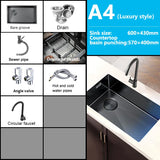 Zlewozmywak ze stali nierdzewnej Duży Pojedynczy Nano Grawerowany Plastrowy Zlewozmywak Podblatowy