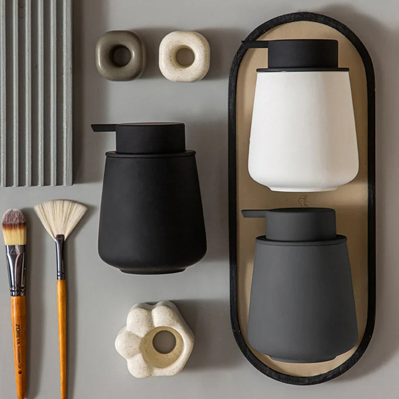 CeramiLux 300ml Luxe Ceramiczny Dozownik do Mydła – Na Mydło, Szampon, Odżywkę lub Balsam