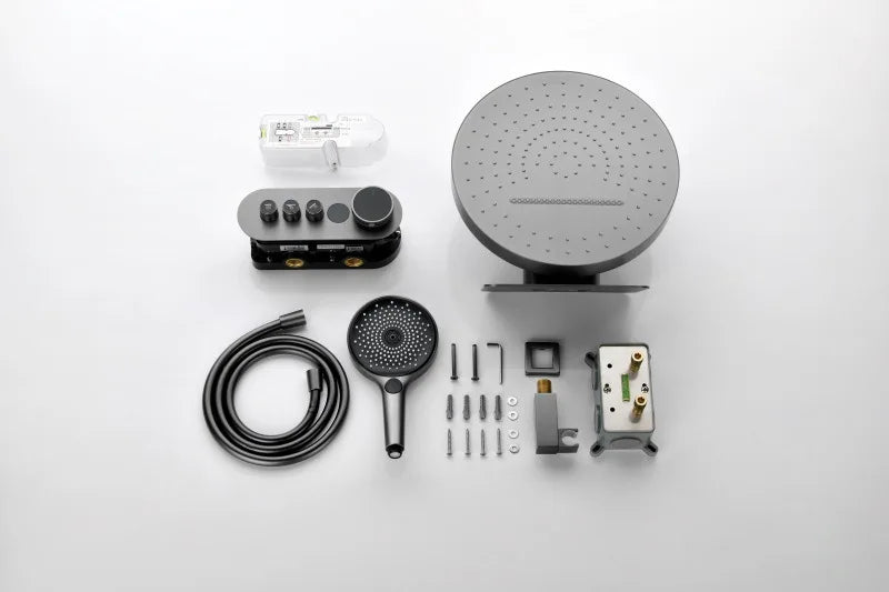 AquaRegal Termostatyczny Zestaw Prysznicowy z Deszczownicą