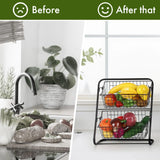 StackEase Podwójny Metalowy Kosz na Owoce