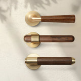 Walnoir Retro Drewniany Zamek do Drzwi