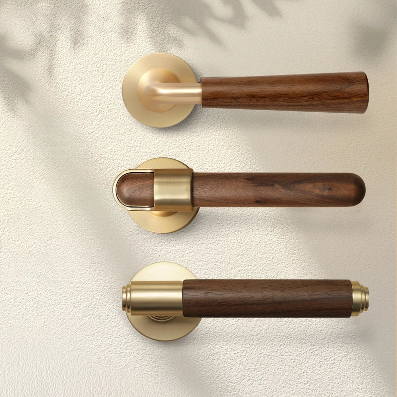 Walnoir Retro Drewniany Zamek do Drzwi