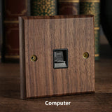 RetroLux Przełącznik Ścienny z Czarnego Orzecha 1–4 Gang