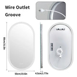 Owalne LED Lustro Łazienkowe | 80x50 / 100x50 / 120x60 cm | Anti-Condens & Światło z Możliwością Ściemniania