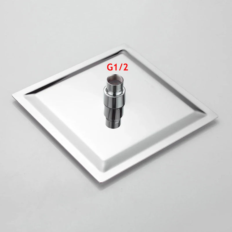 Kwadratowa Deszczownica | Stal Nierdzewna SUS304 | Wysokie Ciśnienie | Montaż Sufitowy