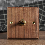 RetroLux Przełącznik Ścienny z Czarnego Orzecha 1–4 Gang