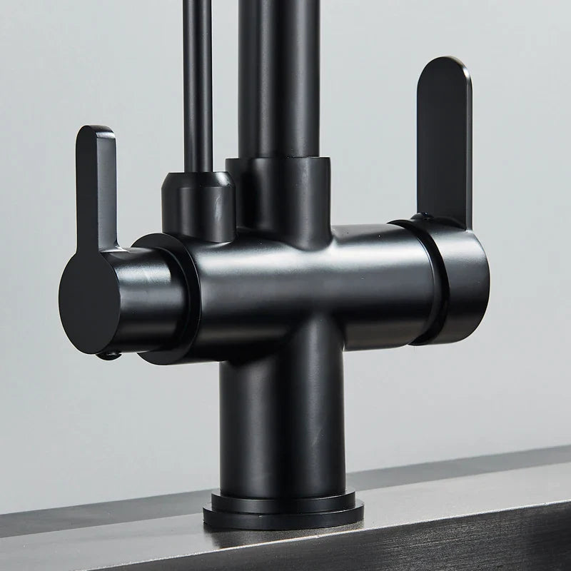 Bateria Kuchenna na Dotyk | Chrom Połysk | Zimna i Ciepła Woda | Wyciągana Wylewka