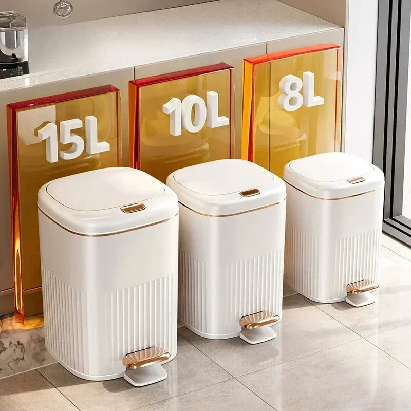 Ciche Kroki Luksusowe Pedały Nożne Kosz na Śmieci