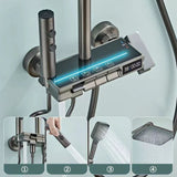 AquaLumen Luxe LED Panel Prysznicowy z Cyfrowym Wyświetlaczem