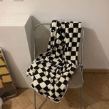 Zestaw Ręczników w Czarno-Białą Kratę | 100% poliester