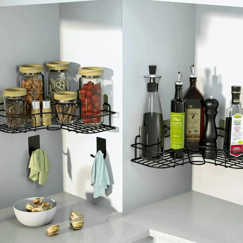 WallPro – Narożna Półka Łazienkowa i Kuchenna do Montażu na Ścianie