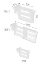 FlexiCool – 4-częściowy zestaw organizerów do lodówki z podziałem teleskopowym
