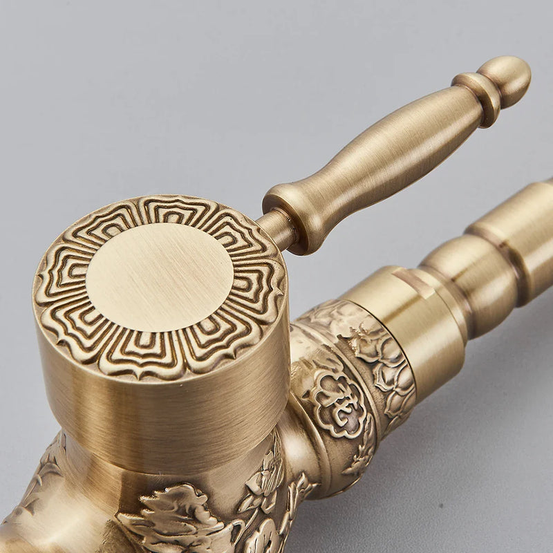 Retro Kran Kuchenny – Antyczny Brąz | Pojedyncza Gałka | Ciepła i Zimna Woda