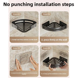 AQUAFIX Samoprzylepny Organizer pod Prysznic – Mocno Przylegający, Bez Wiercenia & Wodoodporny