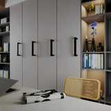 Czarny Kwadratowy Uchwyt Meblowy – Stop Aluminium | Różne Rozmiary | Włącznie ze Śrubami