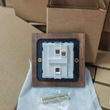 RetroLux Przełącznik Ścienny z Czarnego Orzecha 1–4 Gang