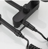 AquaJet Czarny Mosiądz Zawór Ścienny z Boczną Wylewką