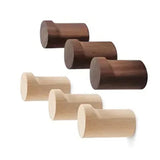 Nurlin Minimalistyczna Drewniana Wieszak Ścienny z Bukowego i Orzechowego Drewna