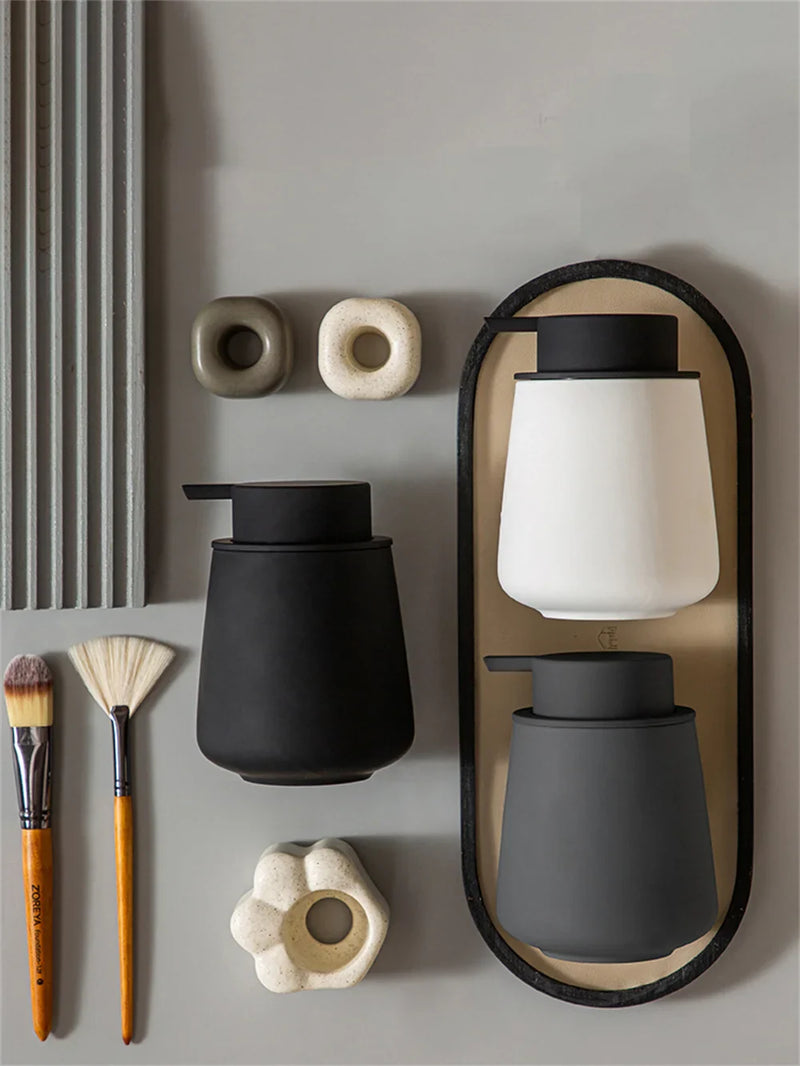 CeramiLux 300ml Luxe Ceramiczny Dozownik do Mydła – Na Mydło, Szampon, Odżywkę lub Balsam