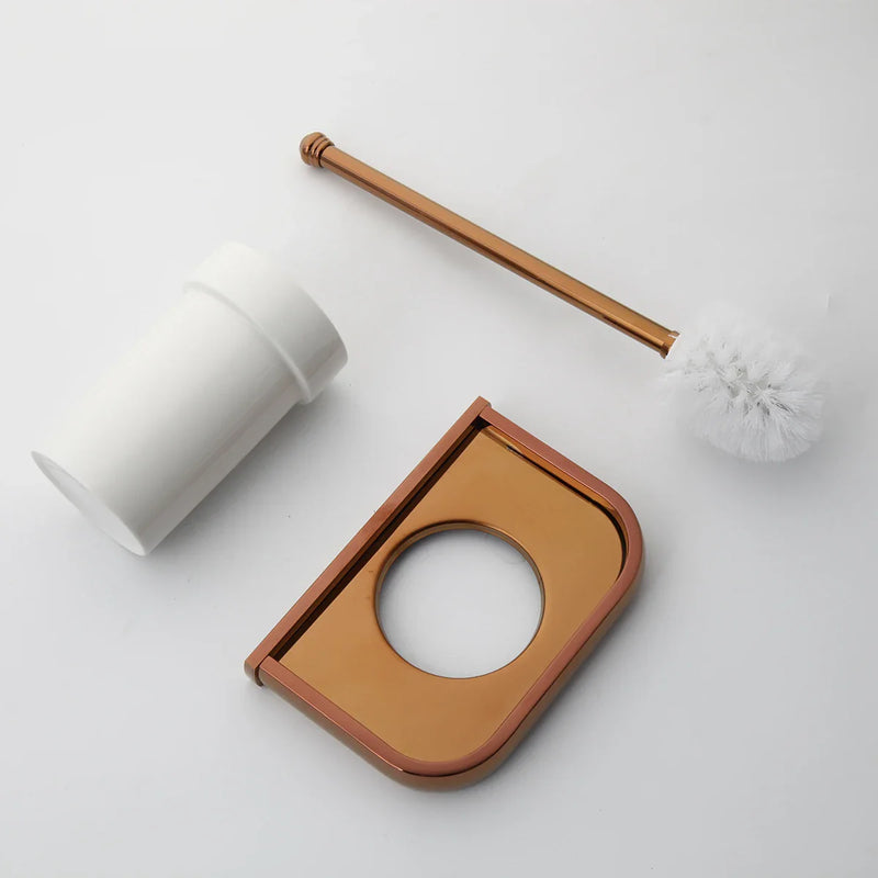 Monite Luxe Różowo-Złoty Zestaw Akcesoriów Łazienkowych