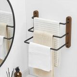 3 Podwójny Wieszak na Ręczniki | <50 cm | Metal | Wolnostojący