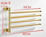 Podwójny Wieszak na Ręczniki | Aluminium | <50 cm | Z Hakiem