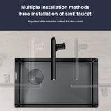 Zlewozmywak ze stali nierdzewnej Duży Pojedynczy Nano Grawerowany Plastrowy Zlewozmywak Podblatowy