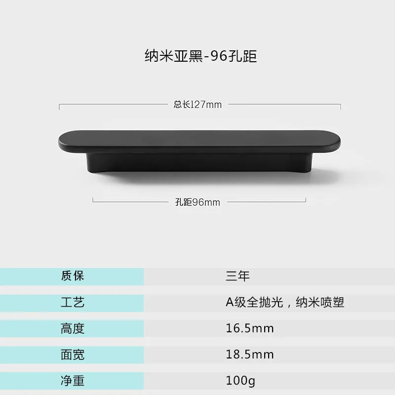Nowoczesna Rękojeść Meble – Ocynk | Rozstaw otworów 64 mm | Do szuflad i drzwi