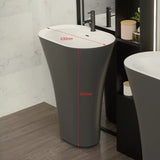 Wolnostojąca Umywalka z Solid Surface – Nowoczesny Design | Matowa lub Błyszcząca | 495x300x850mm