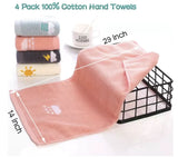 Zestaw 4 Luksusowych Ręczników | 100% Gręplowanej Przędzy Bawełnianej