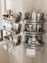 AquaGrip – Luksusowa Półka Łazienkowa z Przyssawkami bez Wiercenia