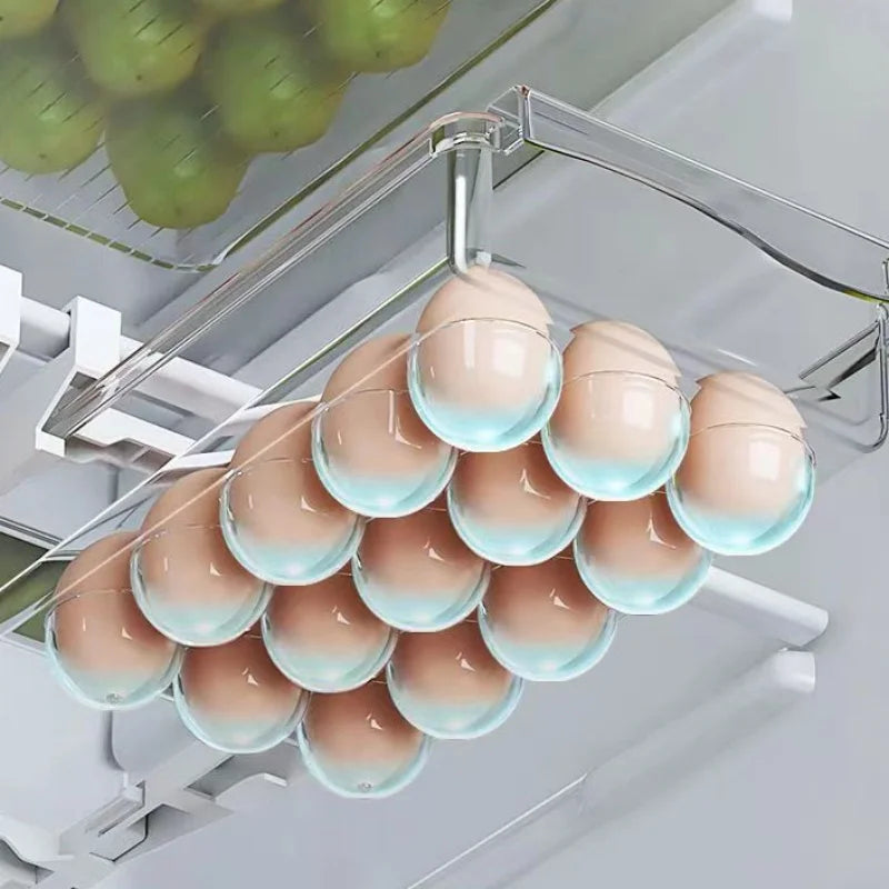 FridgeMaster – Przezroczyste Pojemnik Kuchenny na Owoce, Warzywa i Jajka