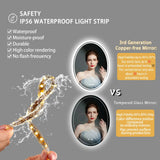 Luksusowy Okrągły Lustro LED do Łazienki | 60x80 cm | Bezramowy | Sterowanie Dotykowe & Anti-condens