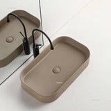 Prostokątna Ceramiczna Umywalka – Płytka Montażowa | Pojemność 9L | Montaż Blatowy | Styl Nordycki