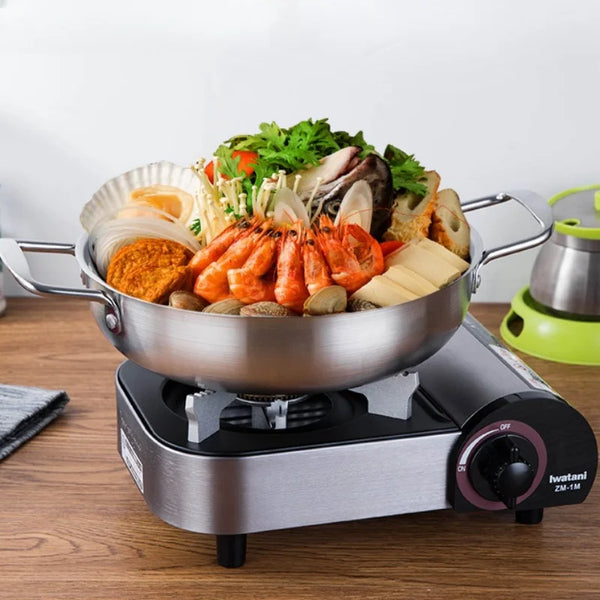 GastroPan – Nierdzewna Patelnia do Sosów i Paelli z Uchwytem