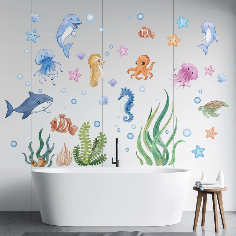 SeaWorld Ocean – Naklejki Ścienne z Zwierzętami Podwodnego Świata