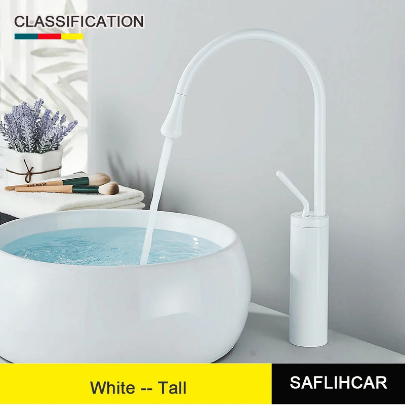 Nowoczesna bateria umywalkowa | Miedź | Pojedyncza gałka – Szlifowana satynowana wykończenie