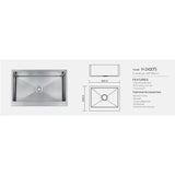 Ręcznie wykonany zlewozmywak ze stali nierdzewnej – Kwadratowy | Nowoczesny design