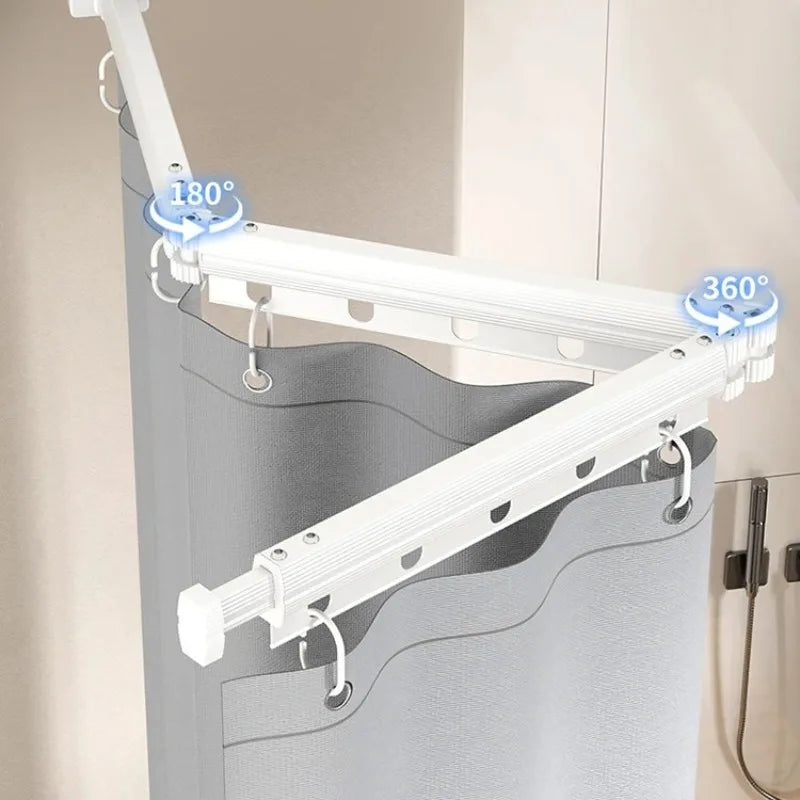 EasyTimes 2025 Składany Zestaw Zasłon Prysznicowych